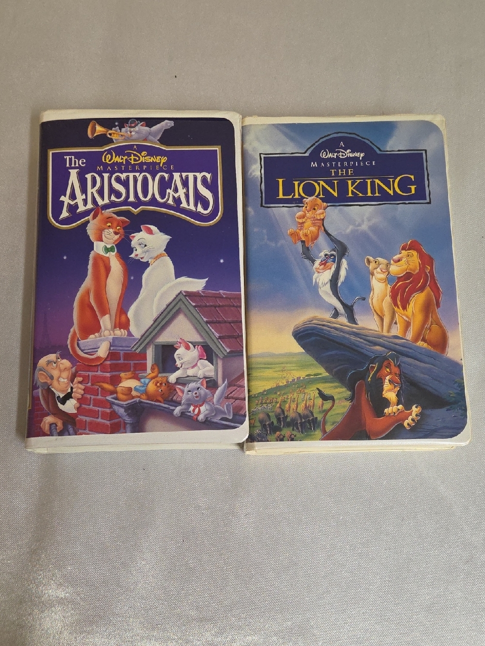 Disney VHS tapes Lion King and Aristocats